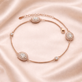 Minimal Rose Shine Daily Wear Anklet Set Of 2 Pc