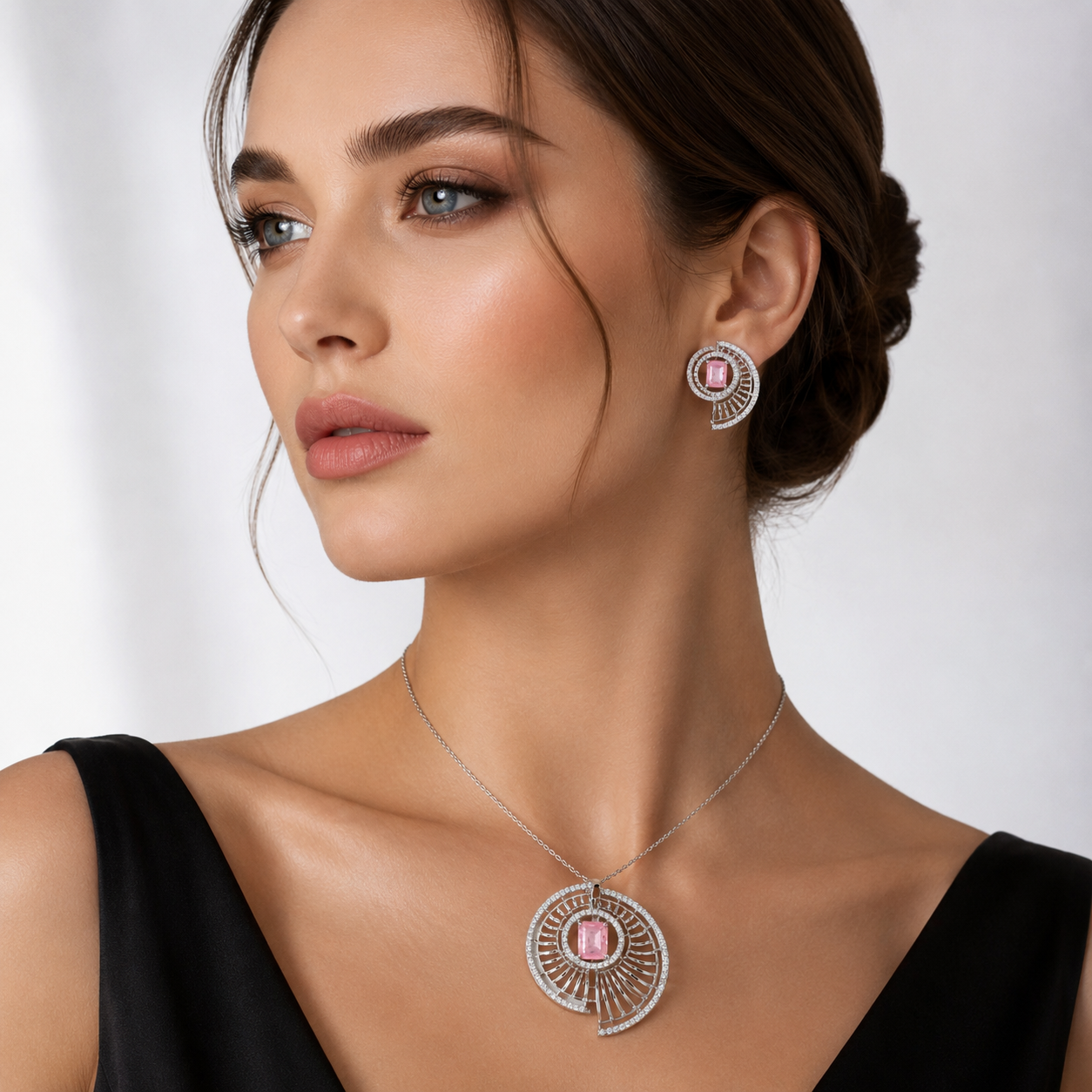 Stylish Harmony Silver Pendant Set Without Chain