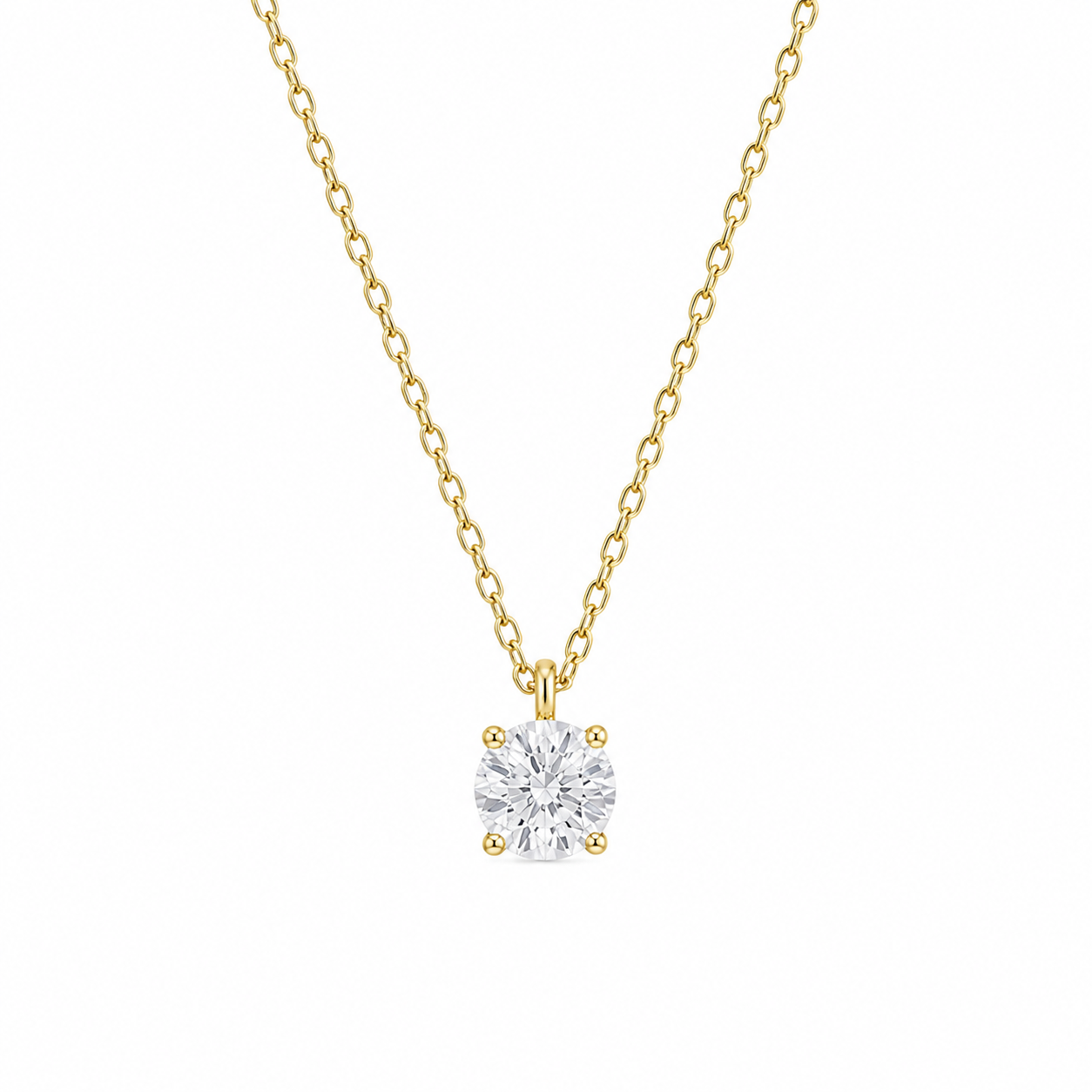 Golden Aura 925 Silver Chain Pendant Set