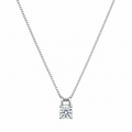 Timeless Glow 925 Silver Solitaire Pendant Chain