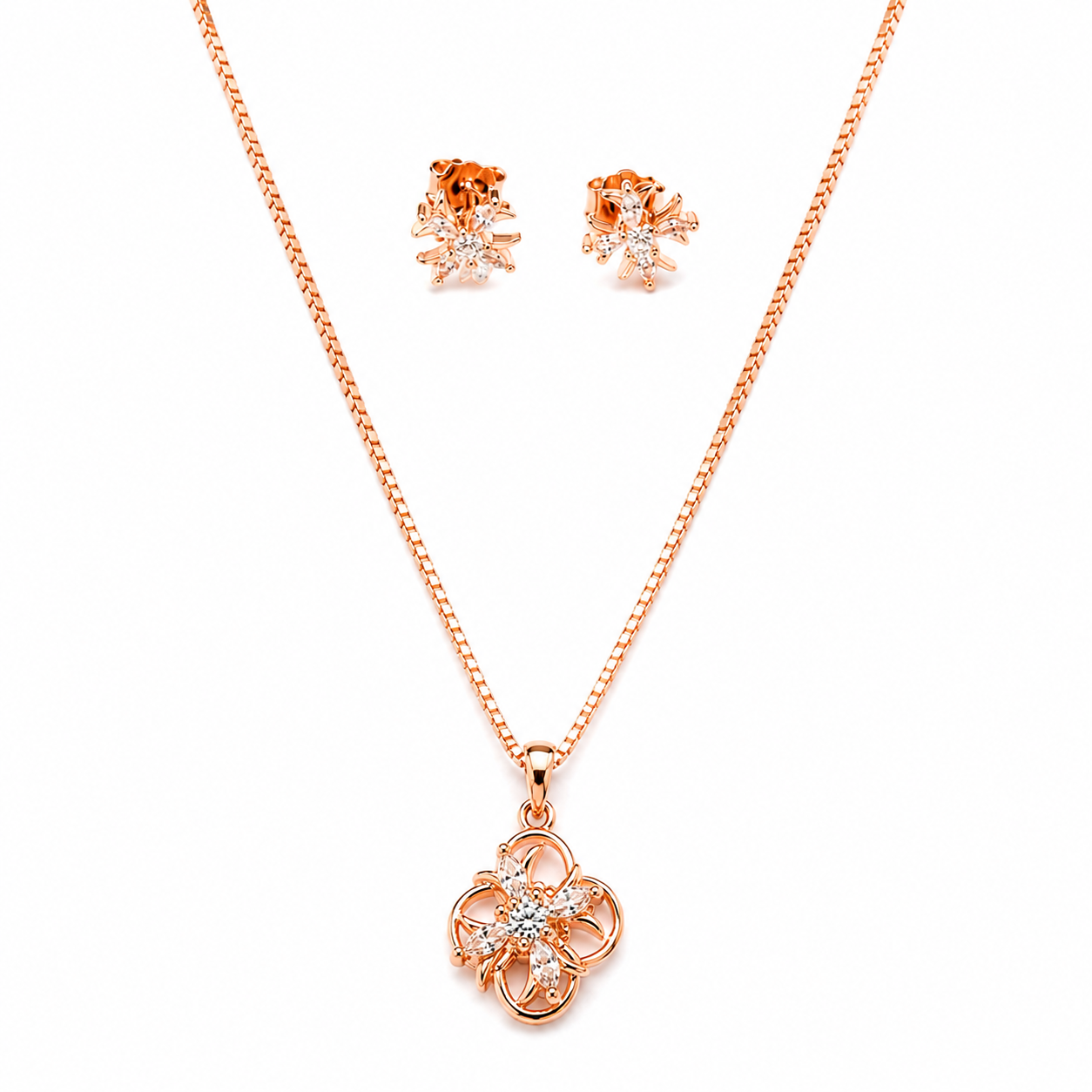 Dazzling Rose Light Pendant Set