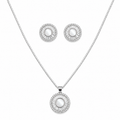 Royal Shine 925 Silver Choki Diamond Pendant Set