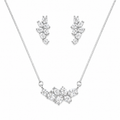Shimmer Luxe 925 Silver Chain Pendant Set for Women