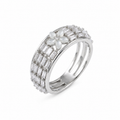 Royal Sparkle Choki Diamond Silver Ring
