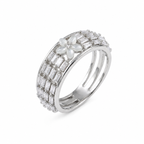 Royal Sparkle Choki Diamond Silver Ring