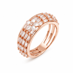 Elegant Rose Glow 925 Silver Ring with Choki Diamond