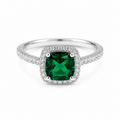 Royal Green Crystal 925 Sterling Silver Ring