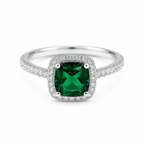 Royal Green Crystal 925 Sterling Silver Ring