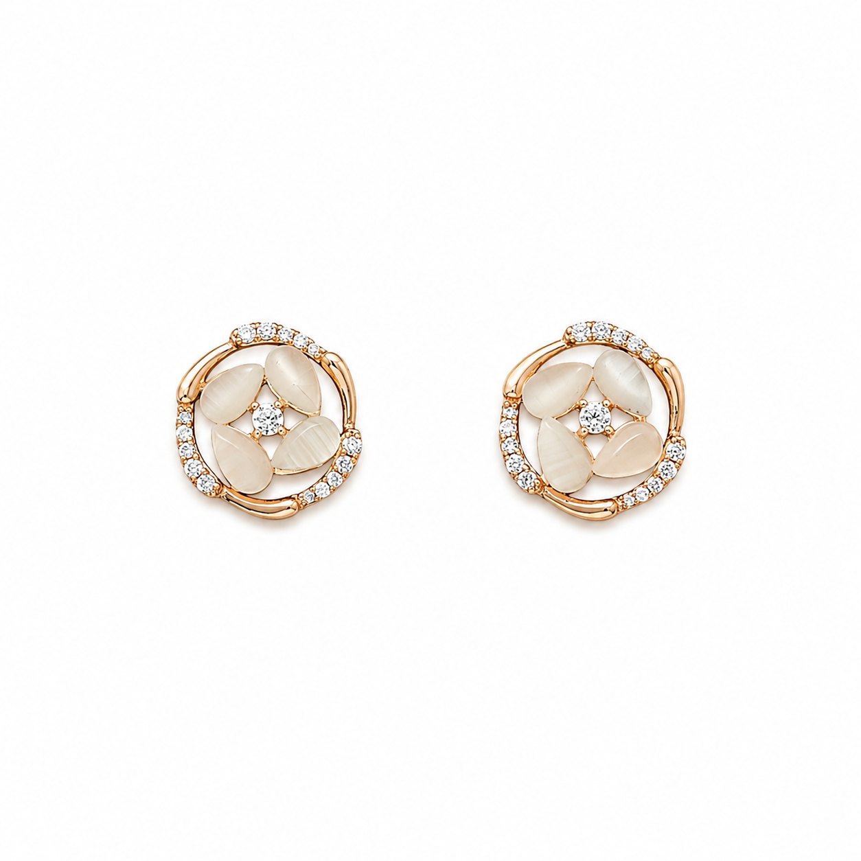 Luxury Mother of Pearl Inspired 925 Silver Earrings