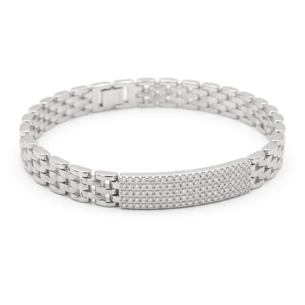 Sleek 925 Sterling Silver Minimalist Venetian Link Men’s Lucky