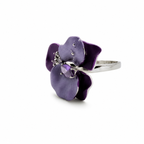 Elegant Petal Glow 925 Silver Ring