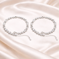 925 Silver Beaded Anklet – Modern Ethnic Style Set Of 2 Pc