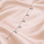Silver StarGleam Diamond Anklet