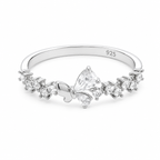 Silver Delicate Butterfly Ring