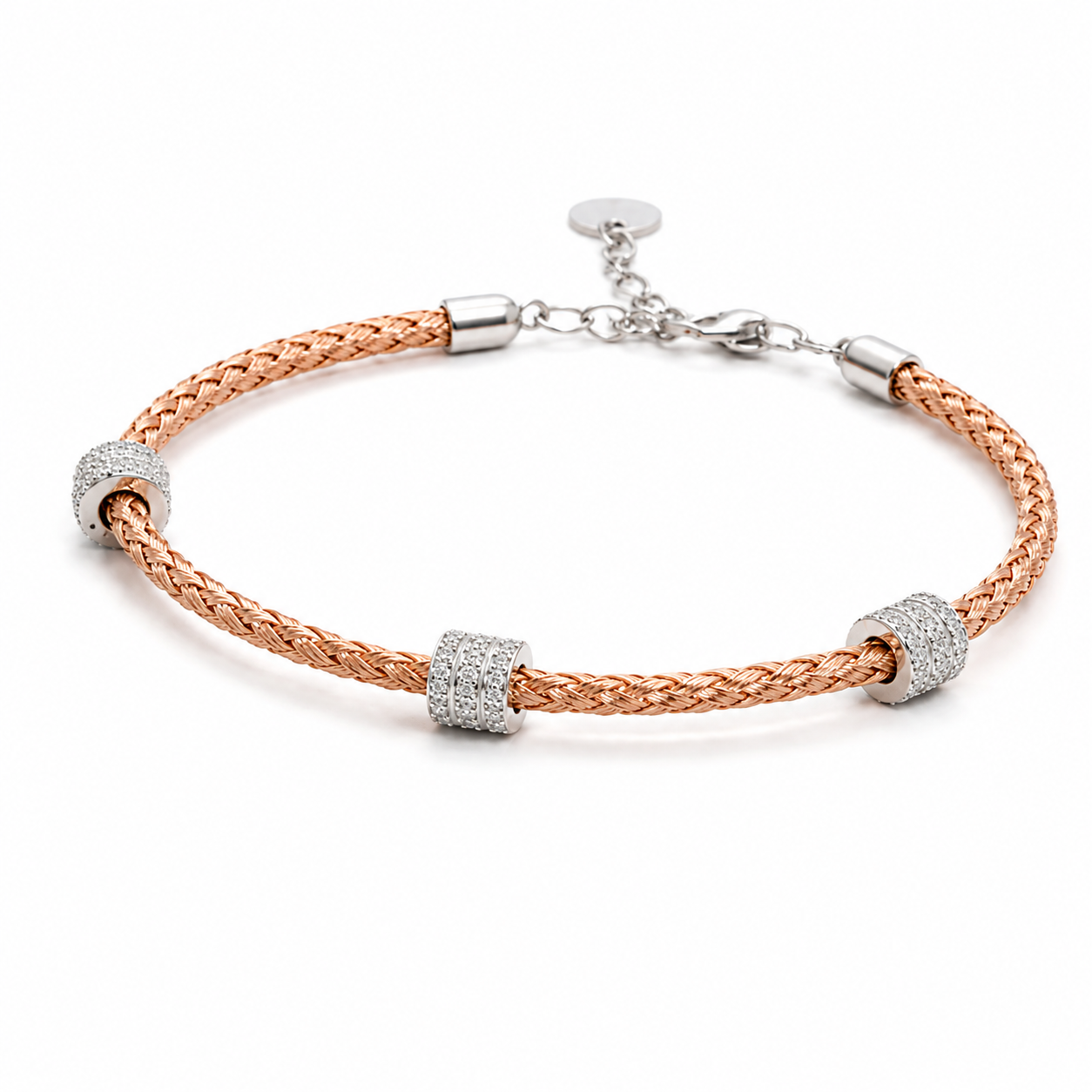 Stylish Rose Silver Kada for Women