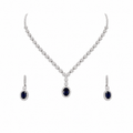 Midnight Elegance Blue Stone Necklace