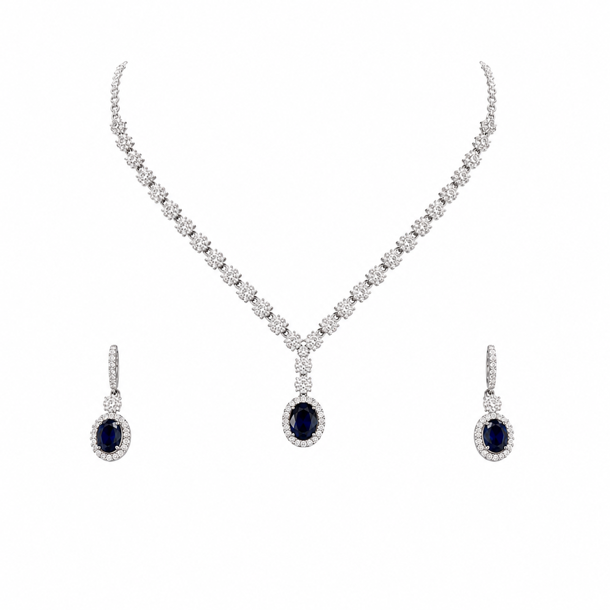 Midnight Elegance Blue Stone Necklace