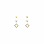 Golden Geometry Stud Trio