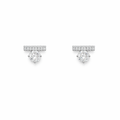 Halo Bar Drop Stud Earrings