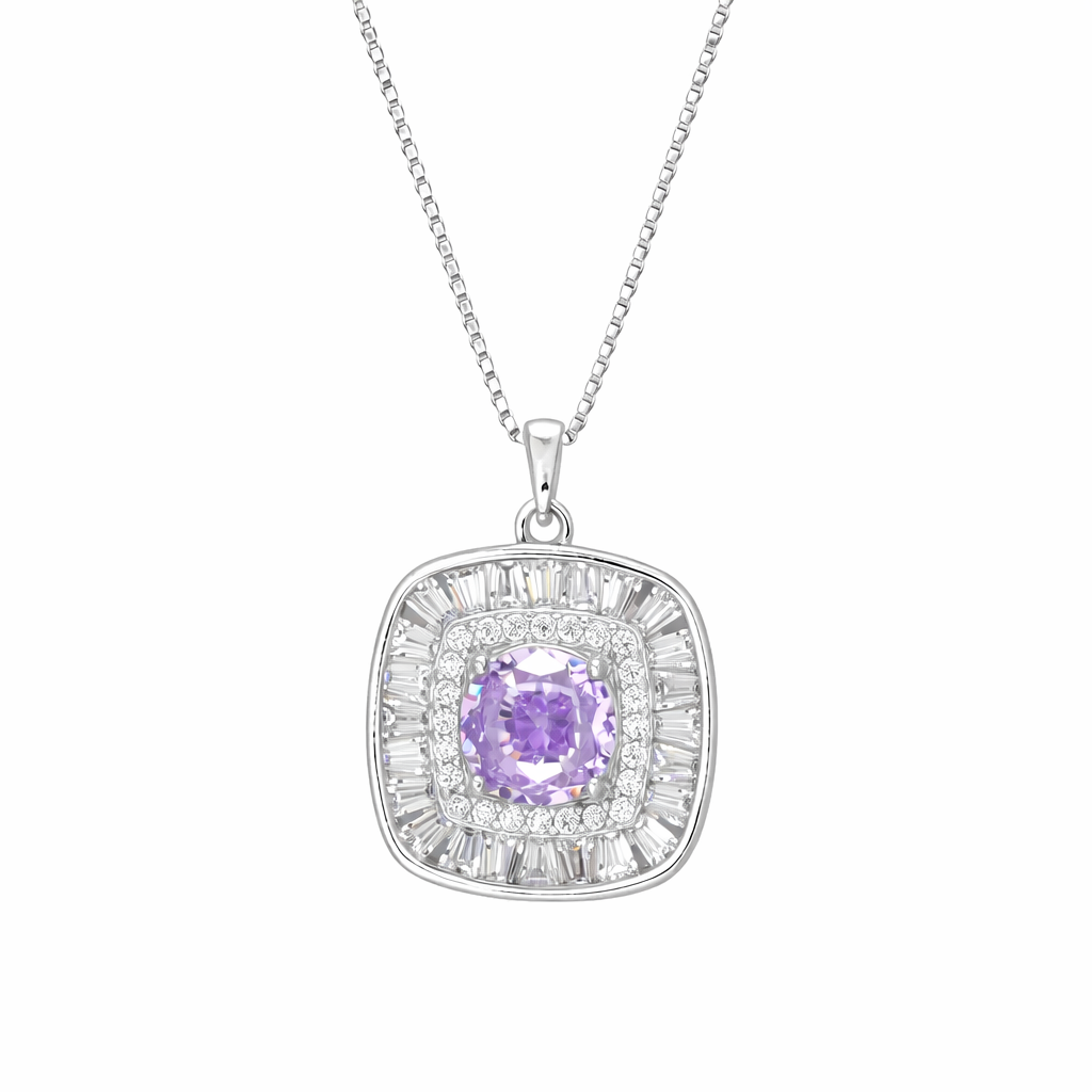 Lavender Radiance Halo Pendant