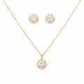 Golden Blossom Radiance Chain Pendant Set