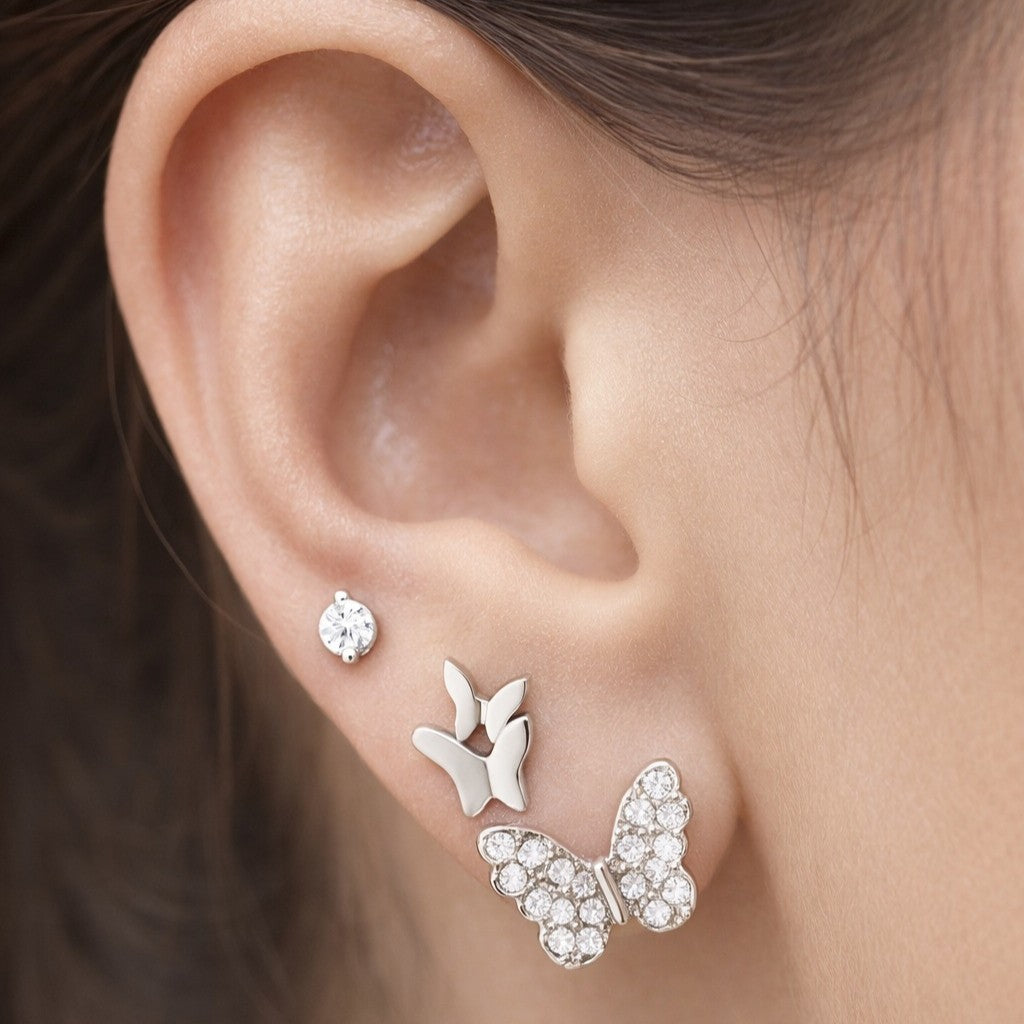 Silver Twice The Grace Earring