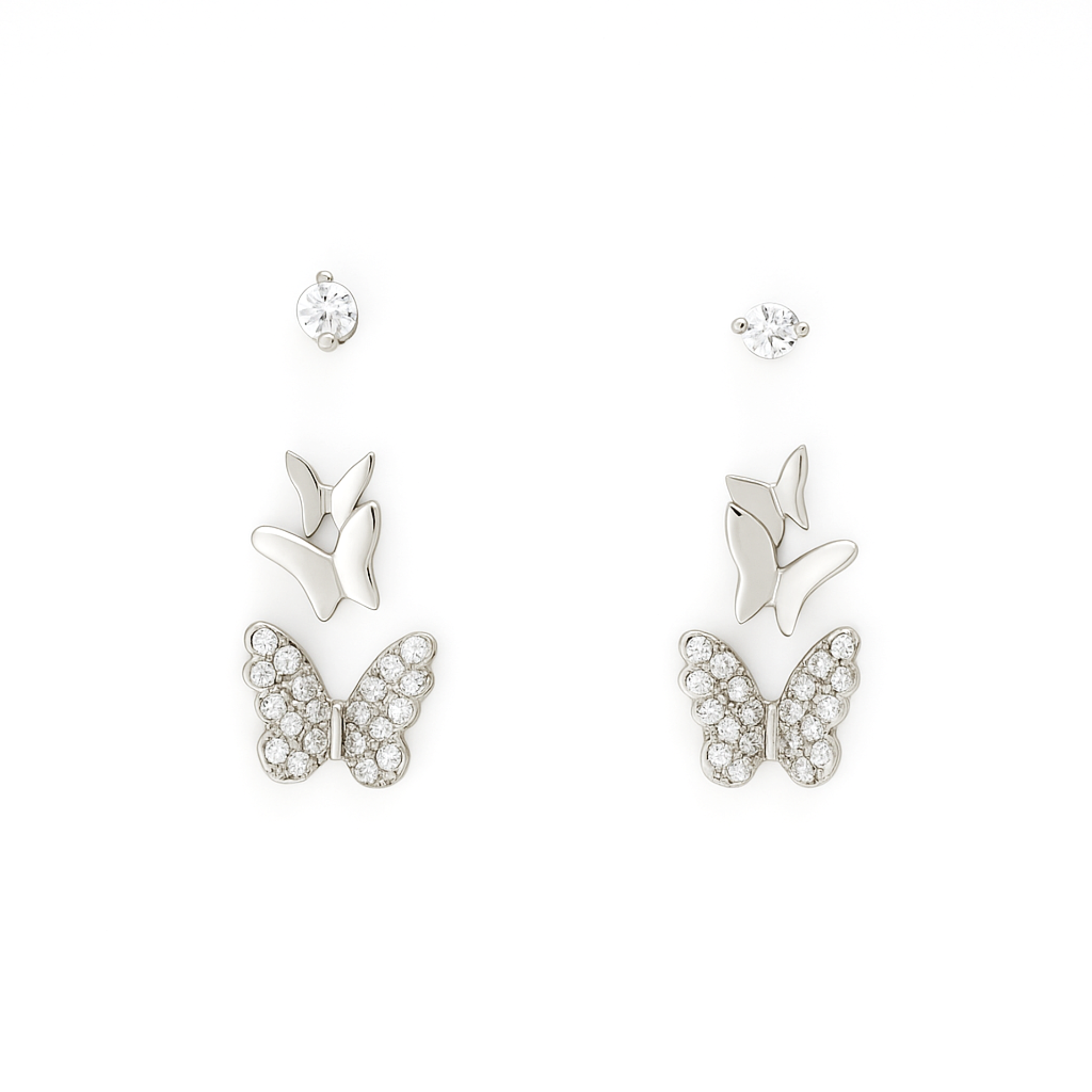 Silver Twice The Grace Earring