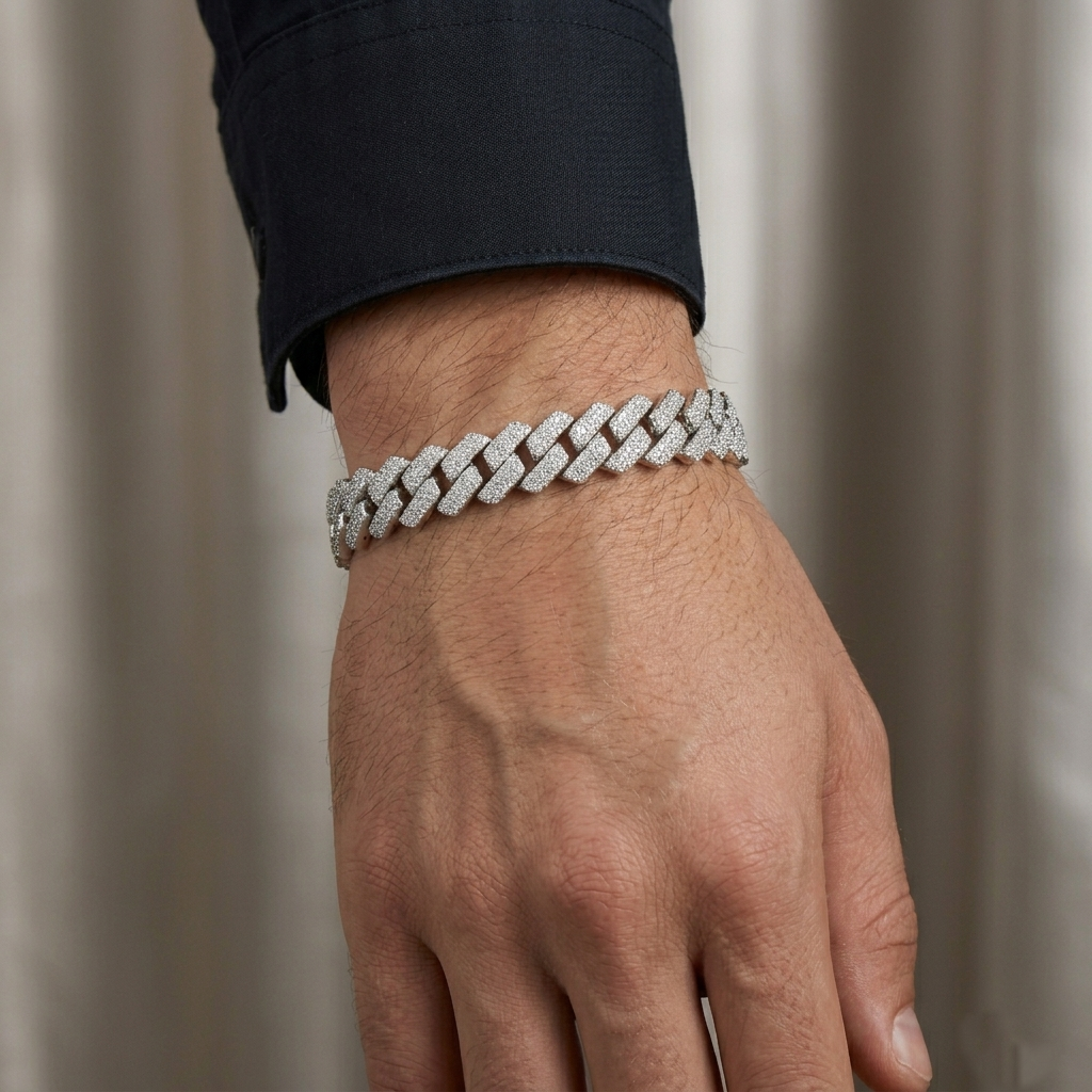 Bold Cuban Link Lucky Chain – 925 Silver for Men
