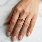 Elegant Blush Glow 925 Silver Rose Gold Ring