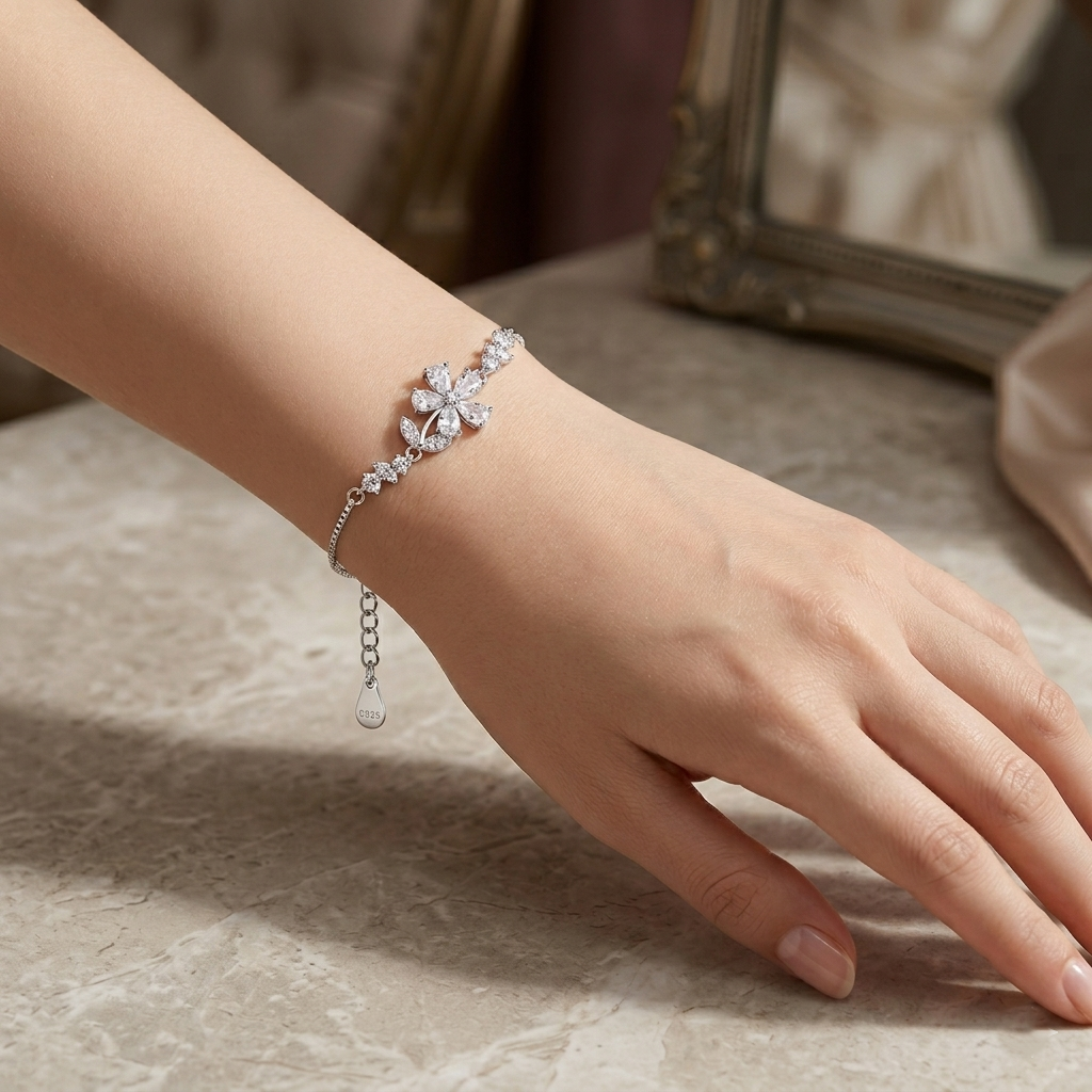 Moonlight Grace Sterling Silver Bracelet