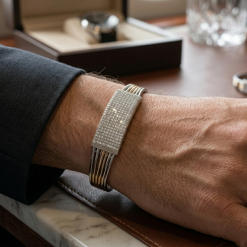 Bold and durable sterling silver kada made to elevate your daily fashion