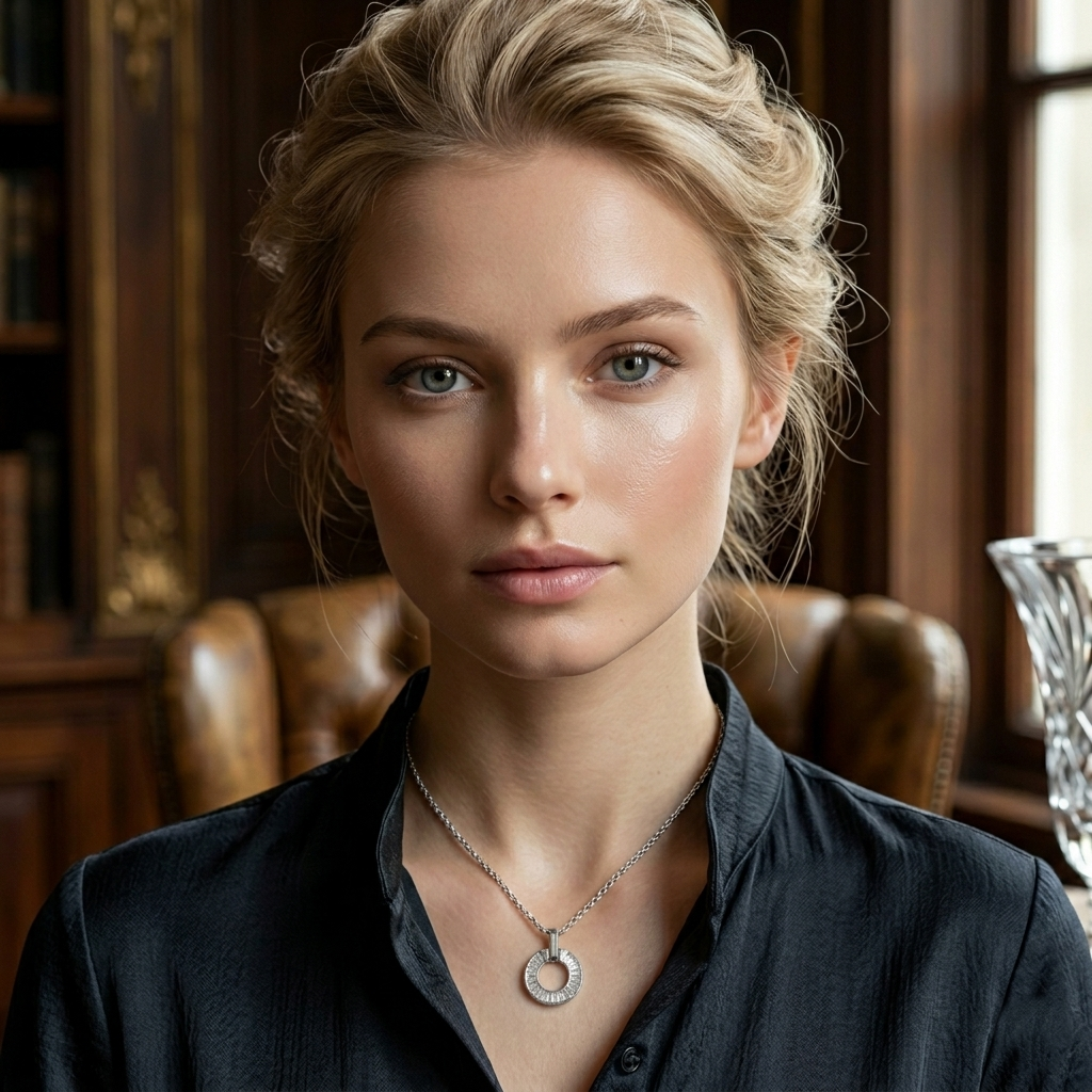 Blush Radiance Circle Pendant
