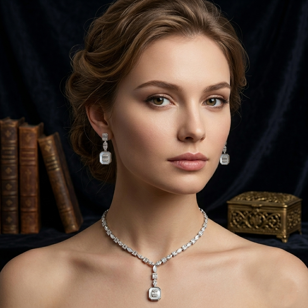 Ocean Whisper Mother of Pearl Silver Necklace