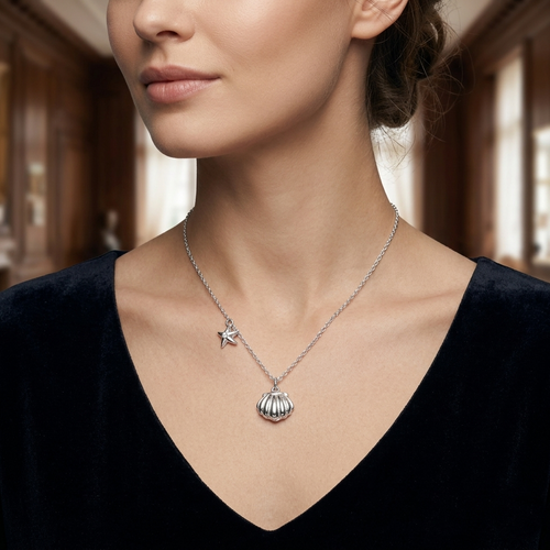 Celestial Shell Charm Pendant