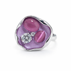 Stylish Flower Cluster 925 Silver Ring