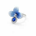 Stylish Blue Statement 925 Silver Ring