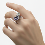 Statement Flower 925 Silver Ladies Ring