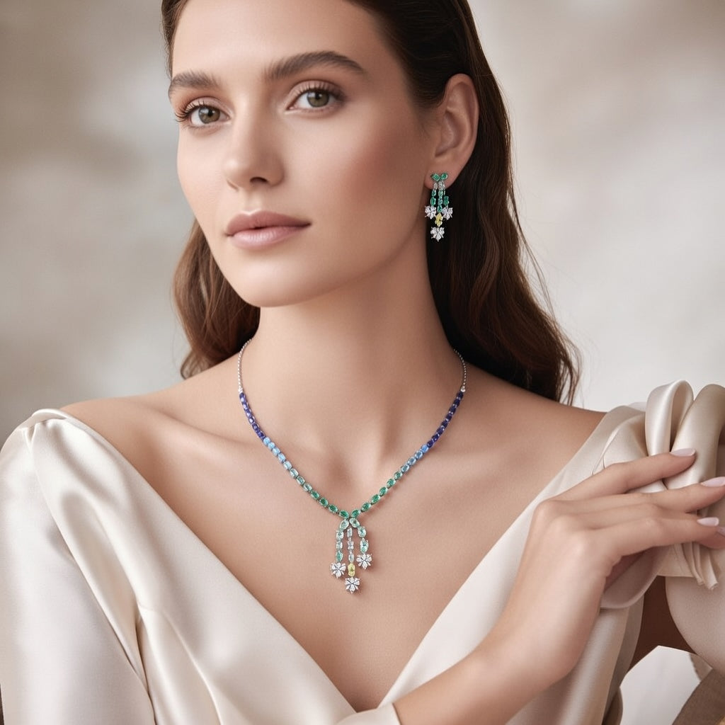 Gemstone Glow 925 Silver Set