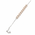 Classic Rose Glow Silver Bracelet for Women