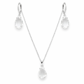 Premium Transparent Stone 925 Silver Pendant Necklace