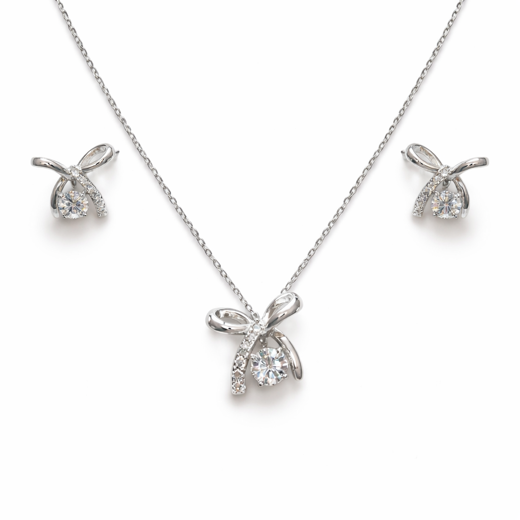 Minimal Beauty 925 Silver Chain Pendant Set