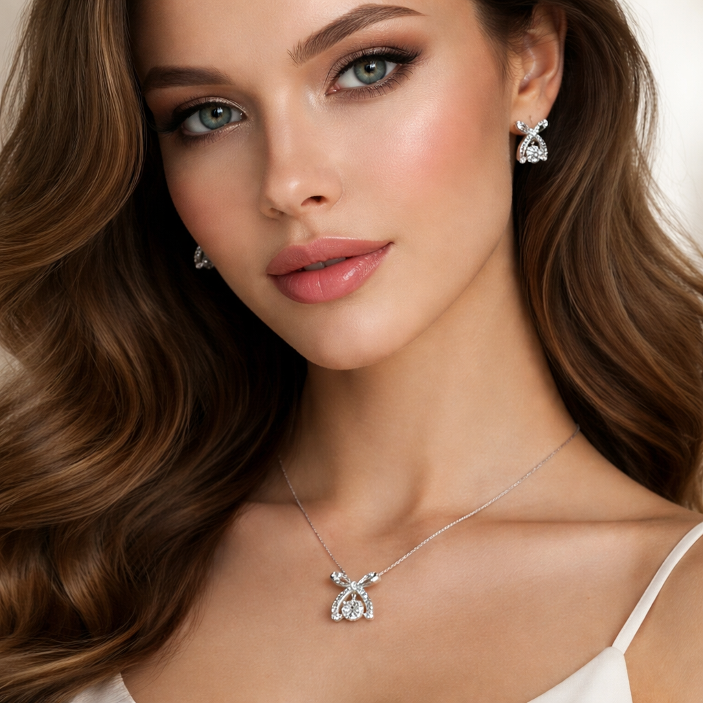 Minimal Beauty 925 Silver Chain Pendant Set