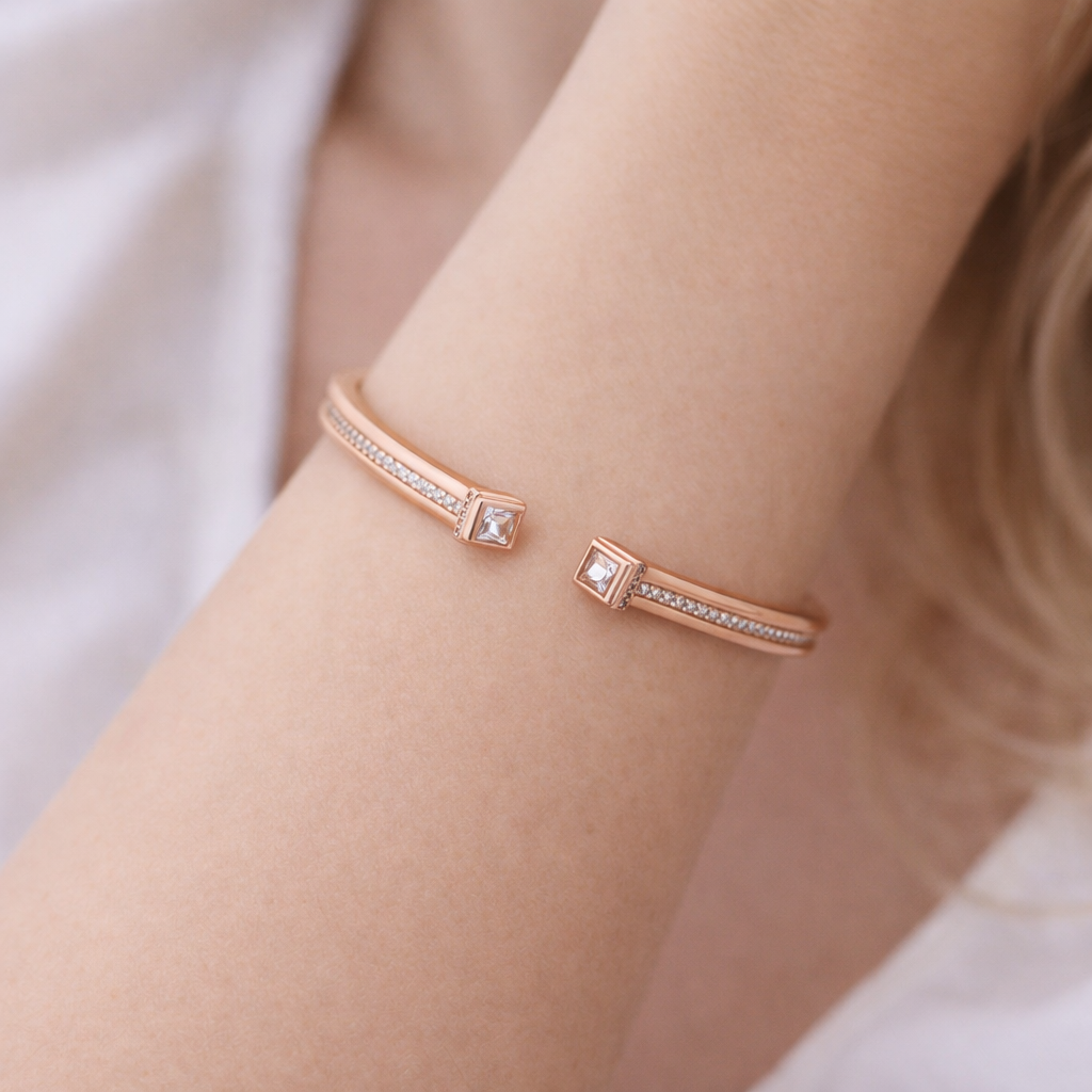 Elegant Rose Finish 925 Kada