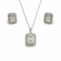 Timeless Glow 925 Silver Pendant Chain Set