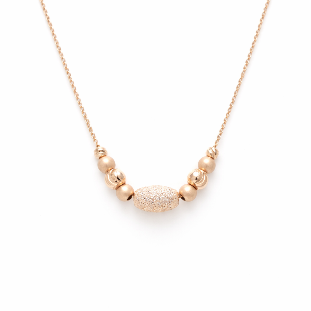 Rose Tone 925 Silver Minimal Charm Pendant Chain