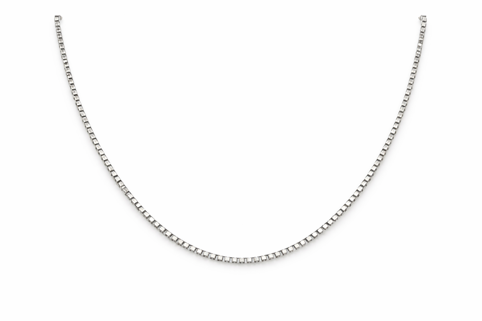 Minimal Box Silver Chain for Men