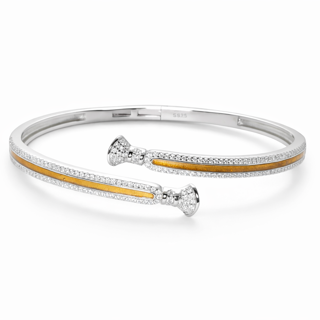 Sunshine Glow Silver Kada for Women