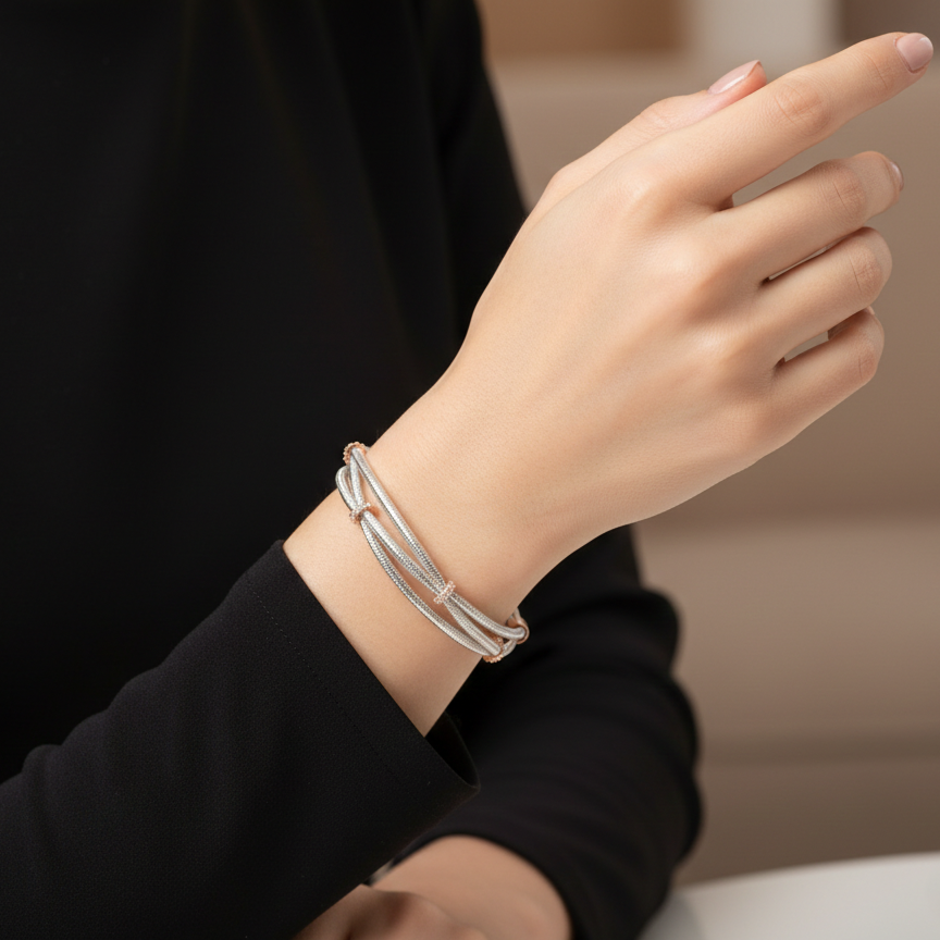 Trendy Designer 925 Silver Bracelet for Women