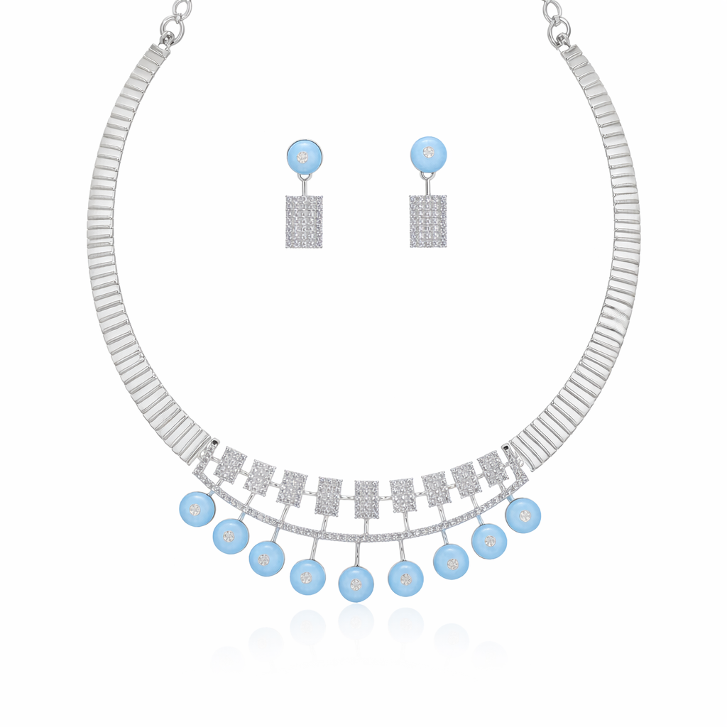 Ocean Glow 925 Silver Necklace