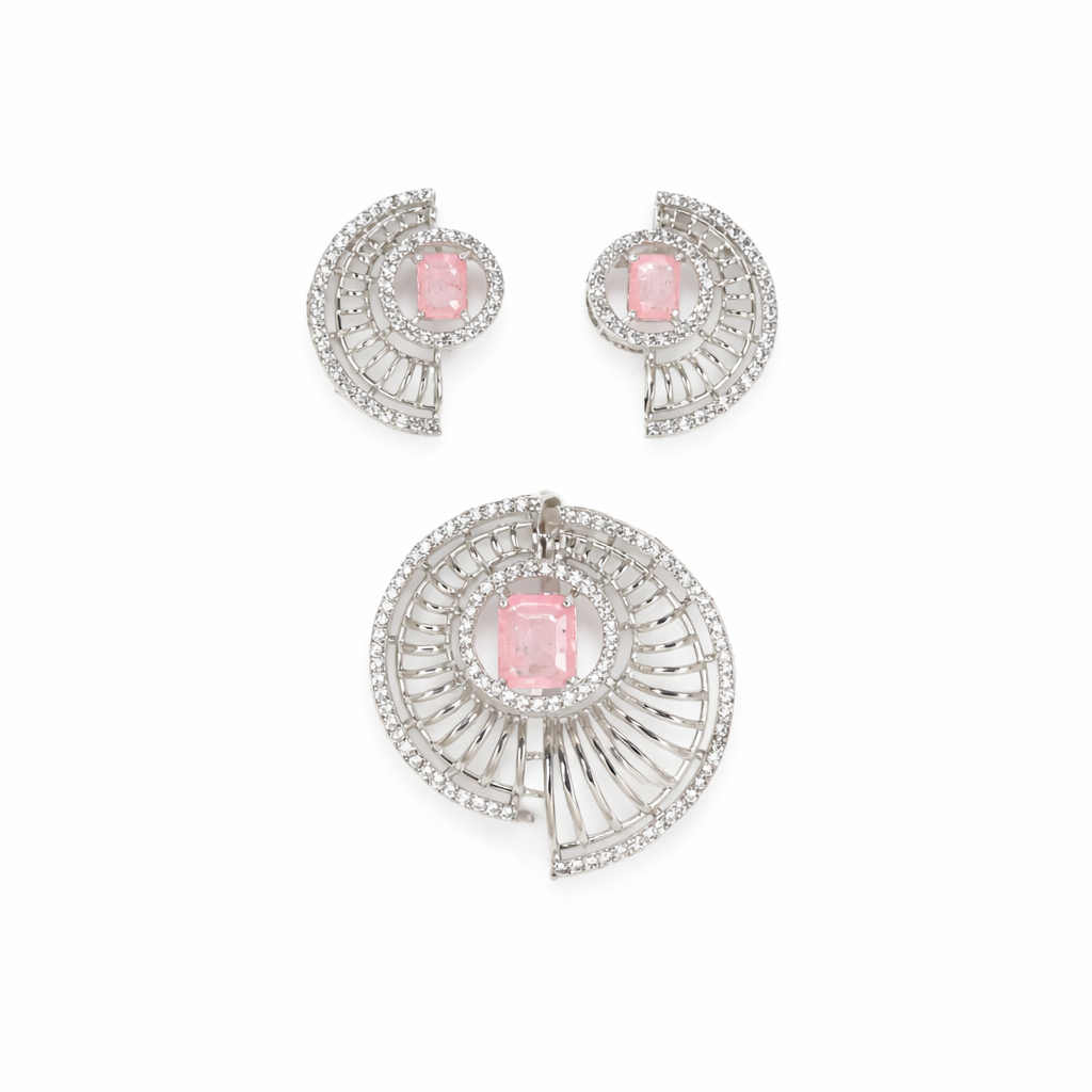 Stylish Harmony Silver Pendant Set Without Chain